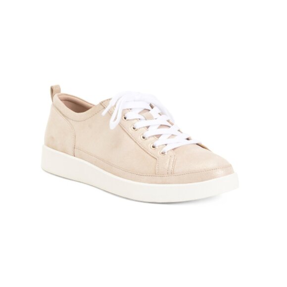 VIONIC Gold Wide Suede Winny Comfort Sneakers - Picture 1 of 2